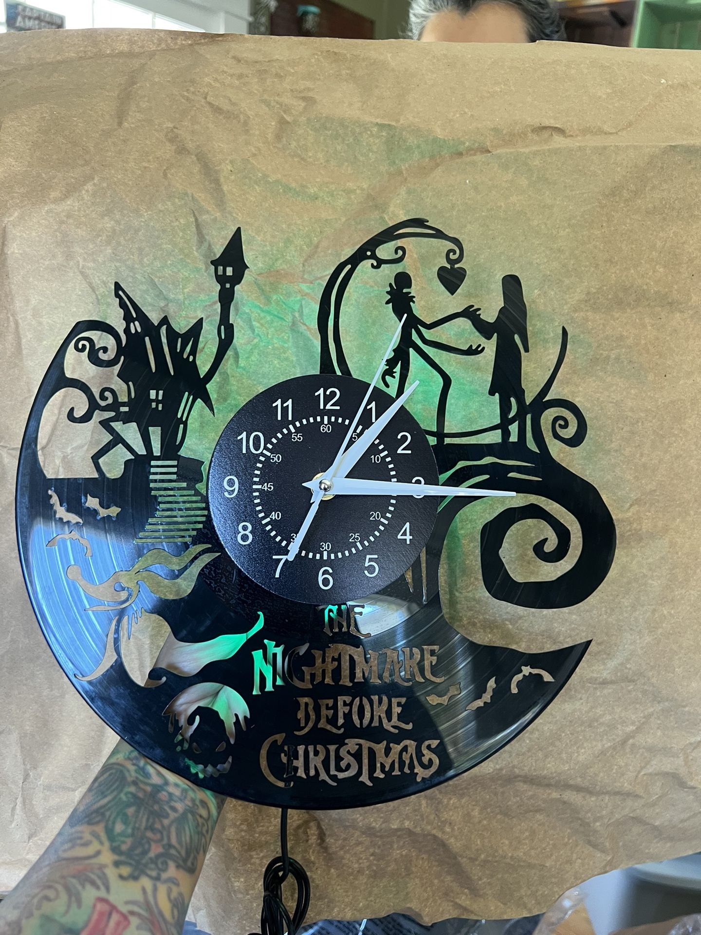 Nightmare Before Christmas Vinyl Clock