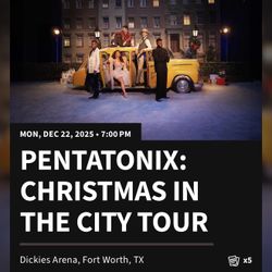 4 Pentatonix Christmas Concert Tickets + Parking | Section 110 Row 12 | Dallas | Dec 22