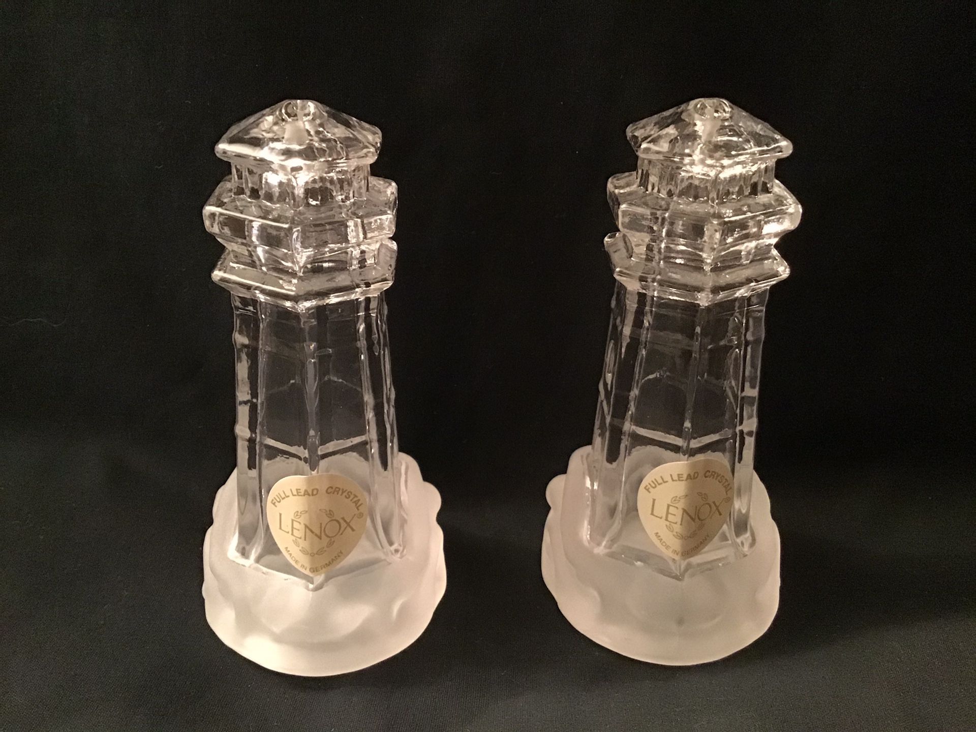 Lenox Crystal Salt/Pepper Shakers