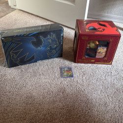 Charizard EX Super Premium Collection & Mega Charizard X EX Ultra Premium Collection W/ Charizard V Card