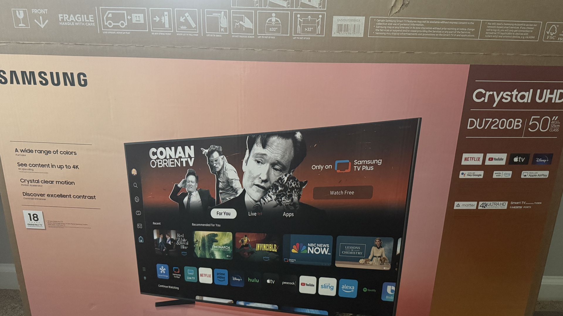 Samsung 50” Crystal UHD tv