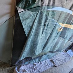 Glass Oval Dining Table