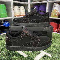 Jordan 1 Low Travis Scott Black Phantom Size 12