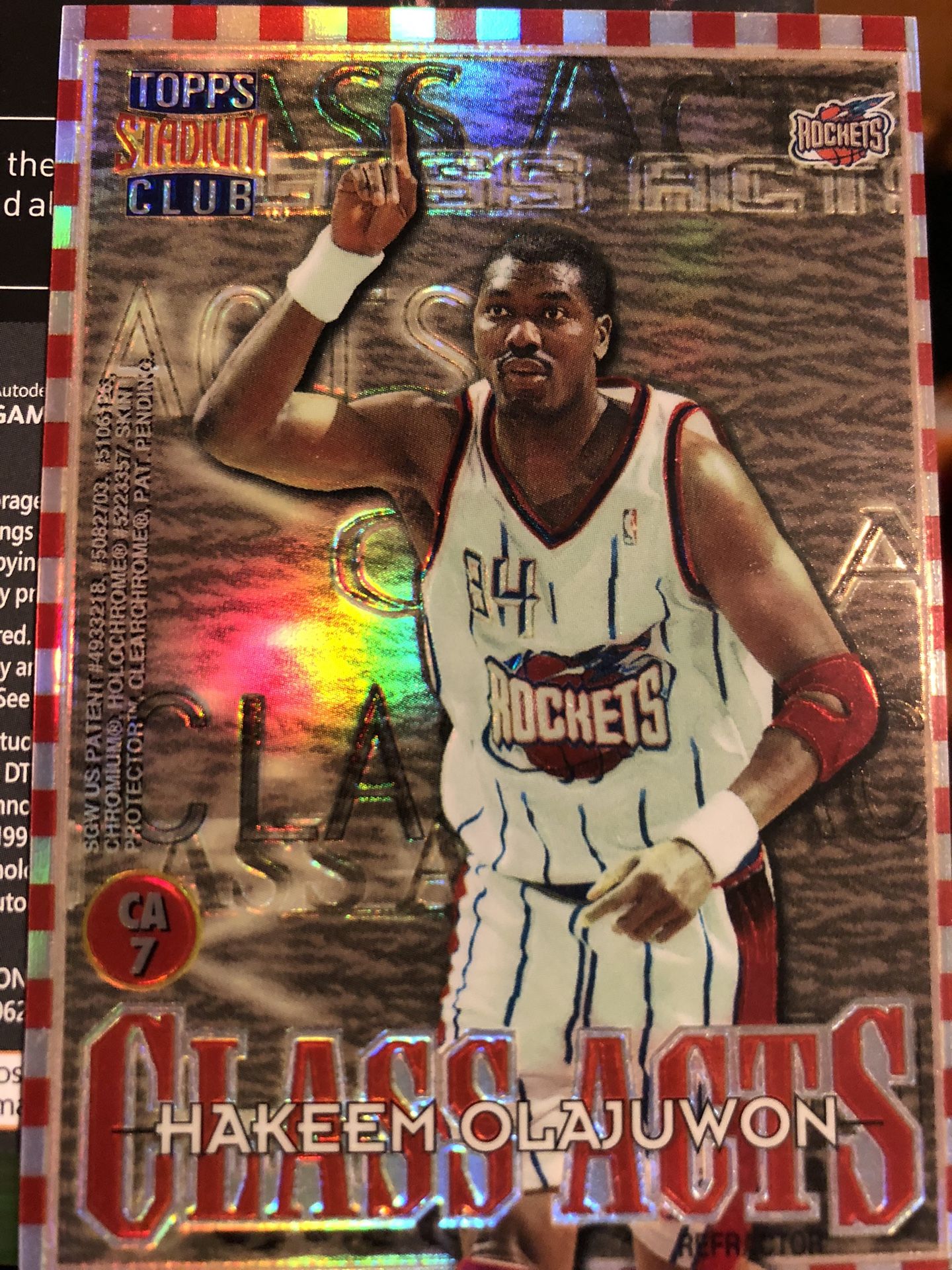 Hakeem Olajuwon/Clyde Drexler 96-97 Stadium Club CLASS ACTS Refractor
