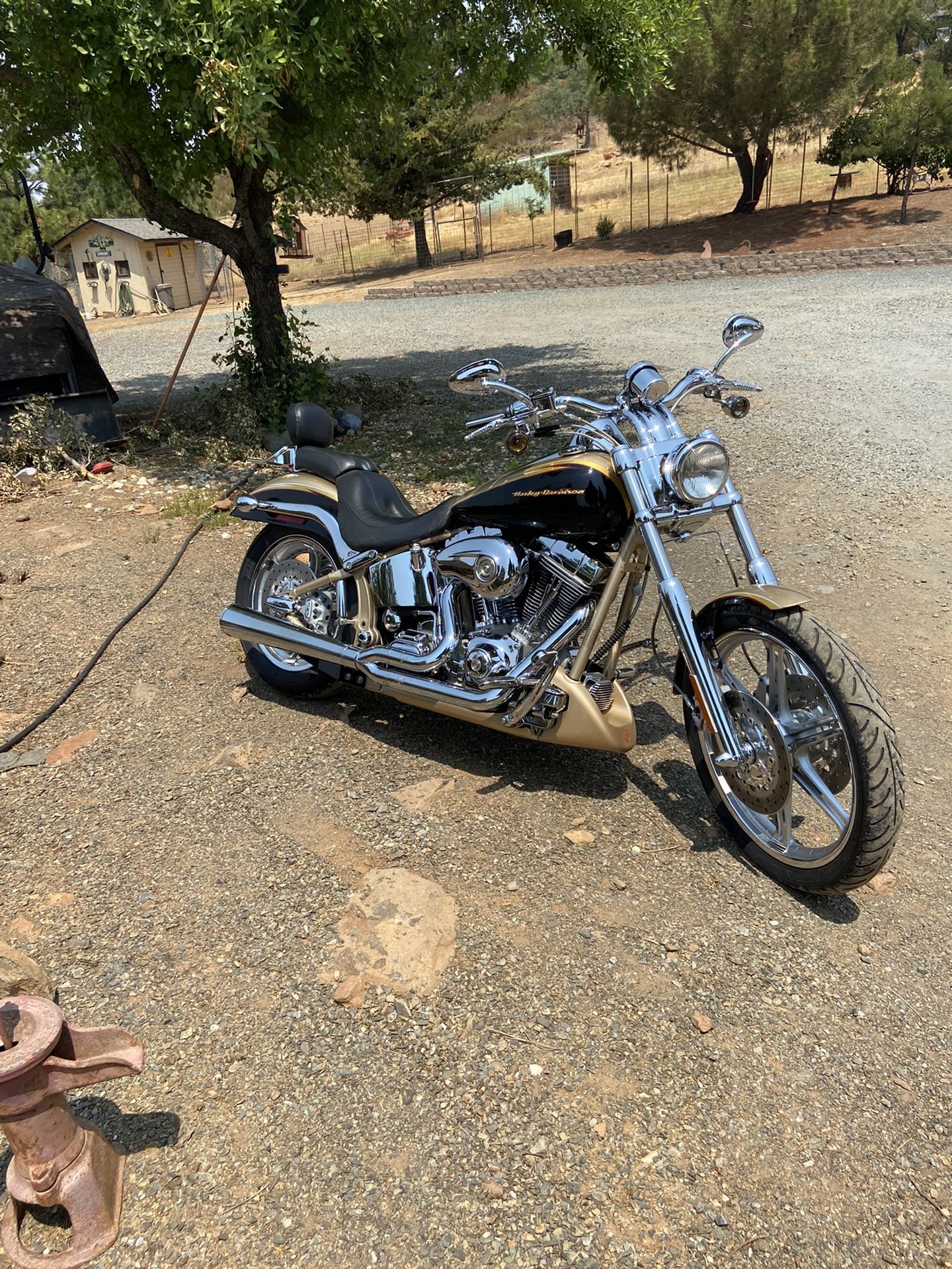 Harley Davidson Scr Screaming Eagle Deuce 2003 Out Of The CVO CUSTUMS.1500 CC FXSTDSE motor chromed out like you would do it.