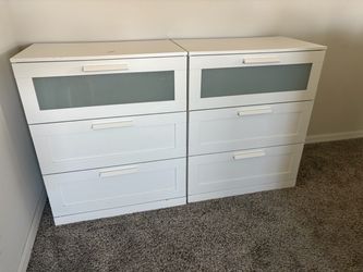 IKEA BRIMNES 3-Drawer Dressers  Set of 2
