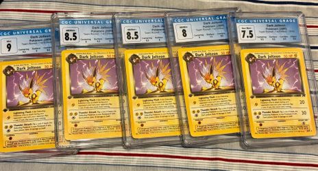 *read desc* 2000 POKEMON TEAM ROCKET 1ST EDITION #38/82 DARK JOLTEON CGC w/ subgrades