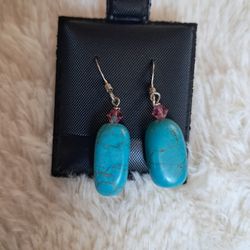 Aretes  Silver 925 Y Turquoise 