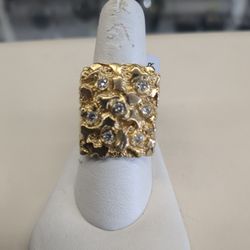 10k Solid Gold Nugget Rings 16.5 Grams Size 9 Layaway Available 10% Down If You Are Interested Please Ask For Maribel Thank You 