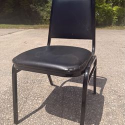 sturdy metal framed stacking chairs 9 total - sturdy metal framed stacking chairs