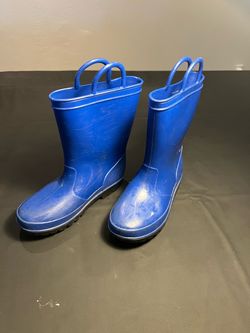 Kids Blue Rubber Rain Boots size 13