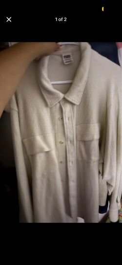 PINK fleece Button Up 2xl