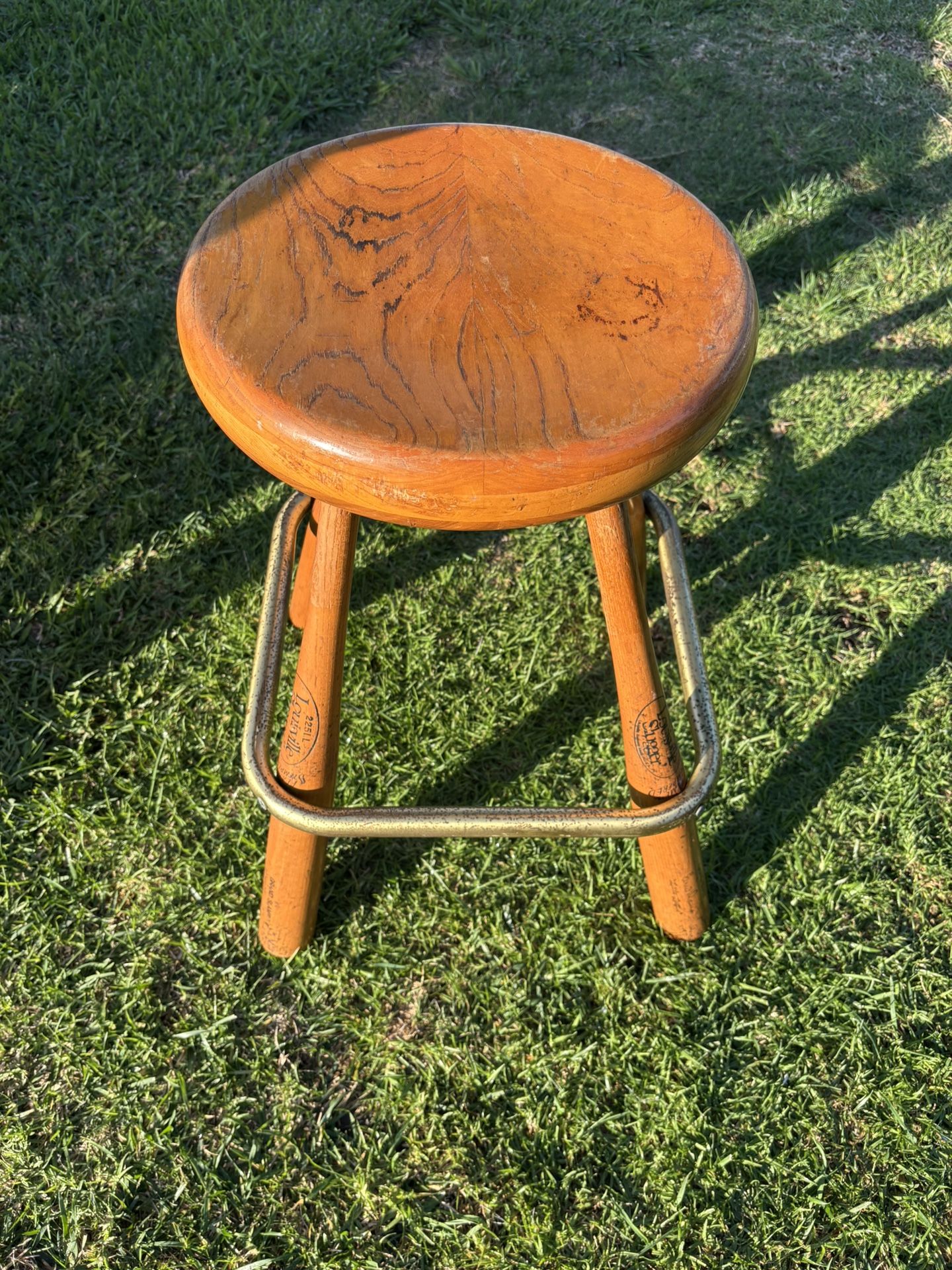 Vintage Swivel Baseball Barstool