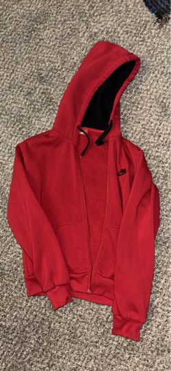 Nike Red Full-Zip Fleece Hoodie