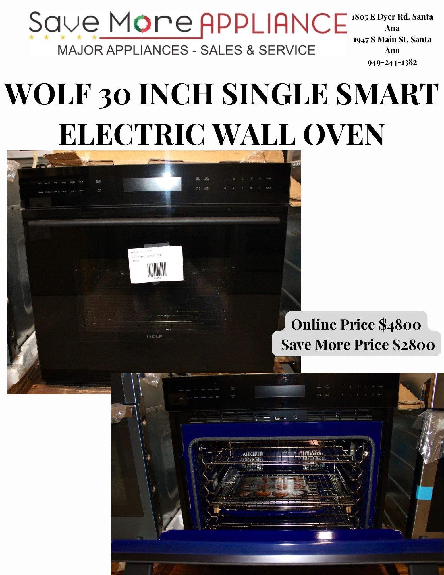 Wolf M Series 30 Inch Single Smart Electric Wall Oven