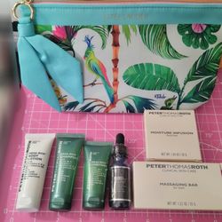 6pc PETER THOMAS ROTH BUNDLE w/ESTĒE LAUDER MAKEUP TOTE BAG +6 High-End Freebies 