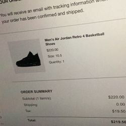 Jordan Retro 4 Black Cat Men’s Shoes Size 10.5 New From Jdsports 