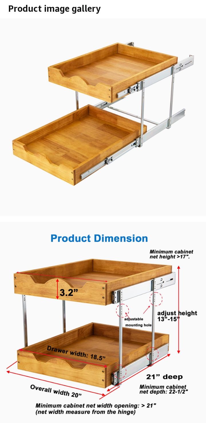 2 Tier Pull Out Drawer