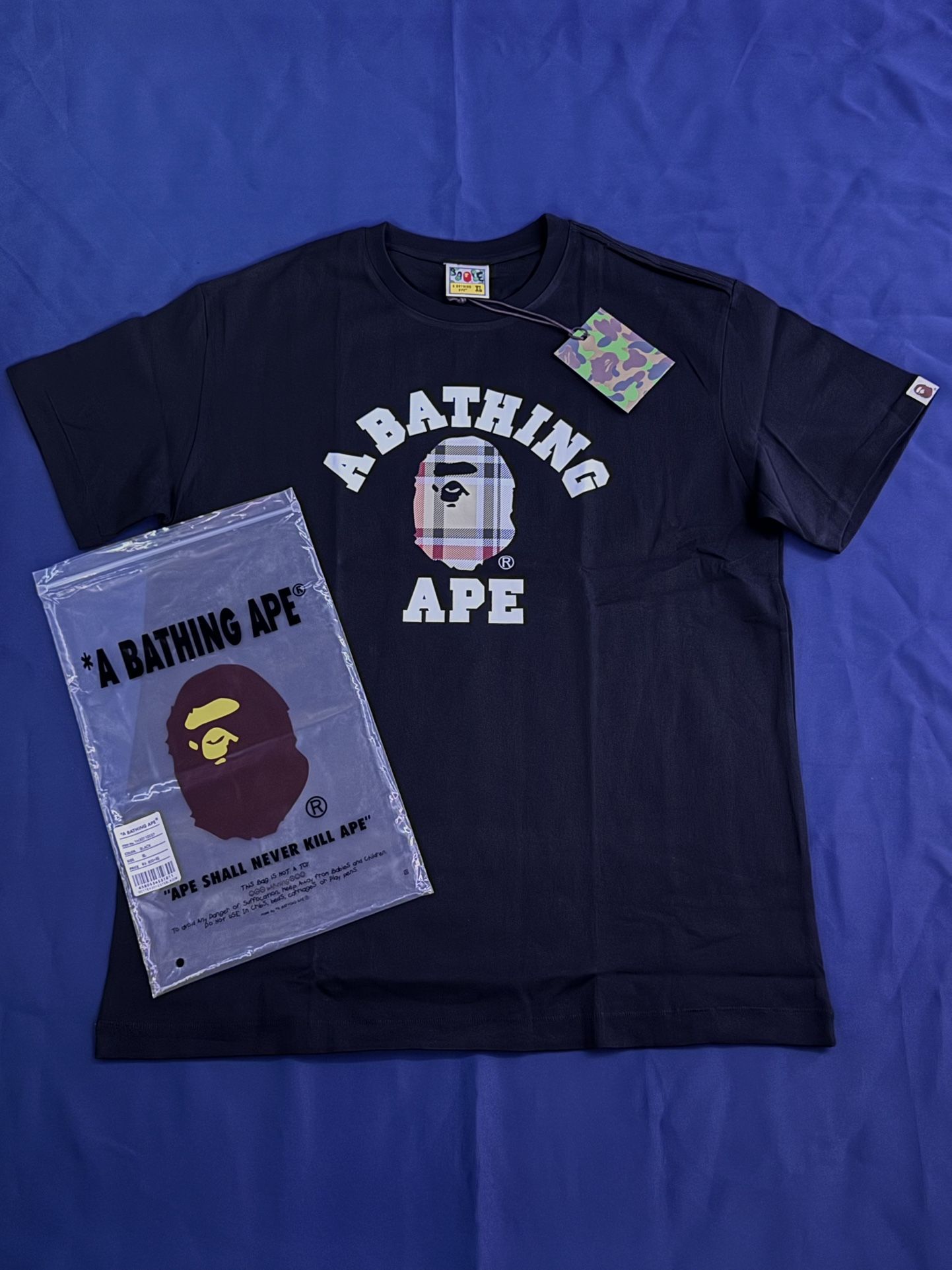 Men's BAPE A Bathing Ape Check Tee