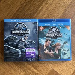 Jurassic World & Jurassic World - Fallen Kingdom Blu-ray DVD Movies