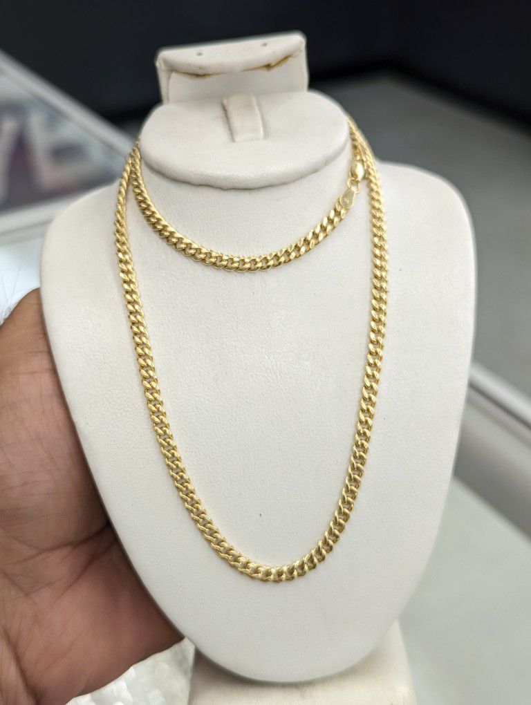 10kt Real Gold Miami Cuban Chain 3.6mm 20 Inch 