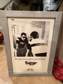 vintage oakley display poster frame( lance armstrong)