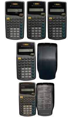 Lot of 5 Texas Instruments TI-30Xa Scientific Calculators Bundle Pack — Tested Working - Sell Unit