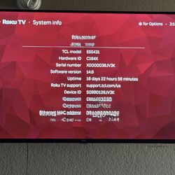 Roku 55inch Tv