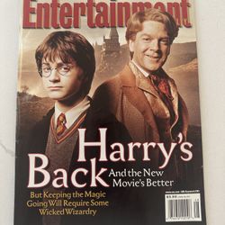 Harry Potter Collectibles 3x Magazines 1x Hedwig Plush 1x Ron Weasley Figurine 