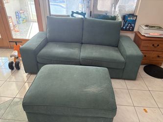 Love Seat Couch & Ottoman