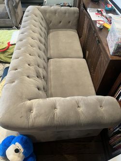 Tufted Couch and Chair