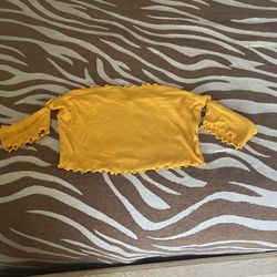 Yellow Crop Top Large