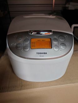 Toshiba Rice Cooker (6 Cups Uncooked, 12 Cups Cooked) with Fuzzy Logic Technology, White