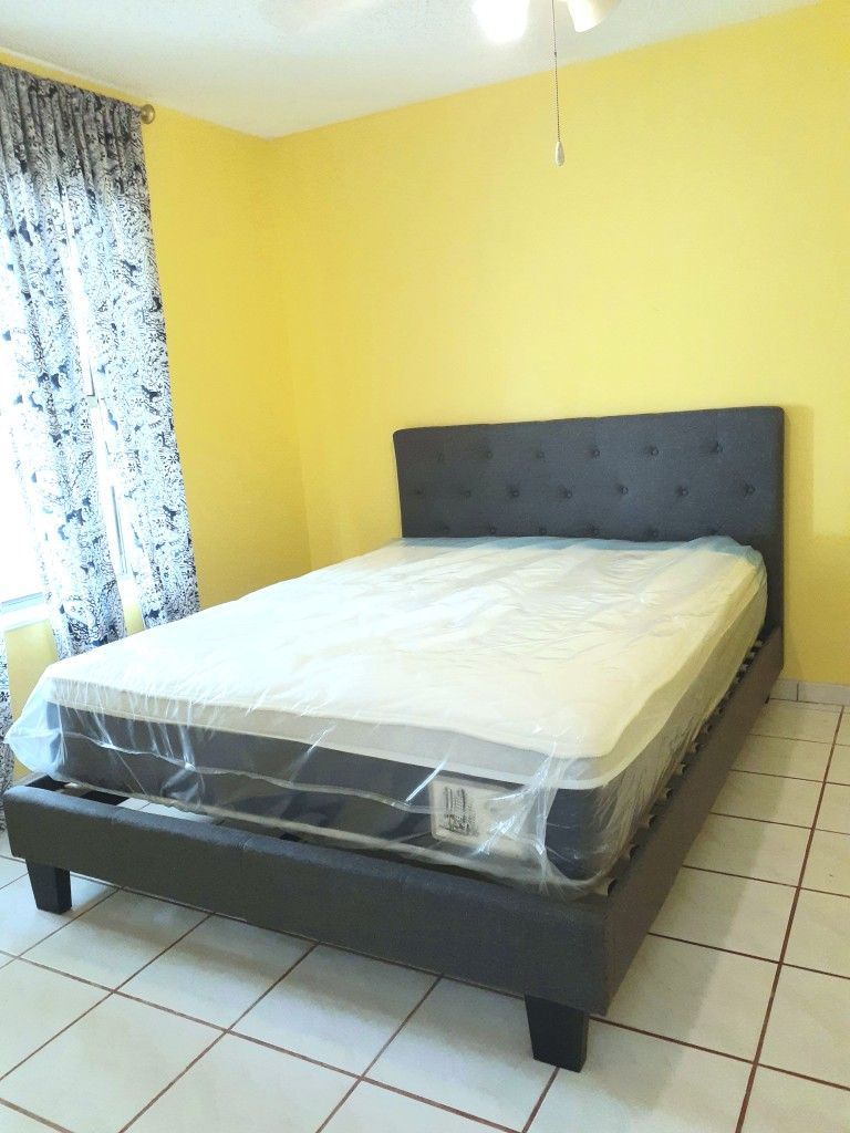 NEW QUEEN PILLOWTOP SET MATTRESS AND BOX SPRING-2PCS