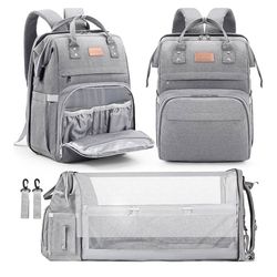 Diaper Bag Backpack, Large Capacity Multifunction Baby Bag for Boy Girl, Travel for Moms Dads, Baby Registry Search Shower Gifts Waterproof and Stylis