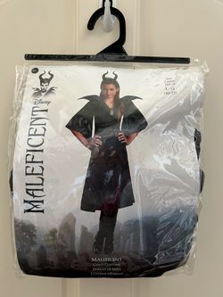 Disney Maleficent Movie Christening Black Gown Girls Deluxe Costume, Large / 10-12