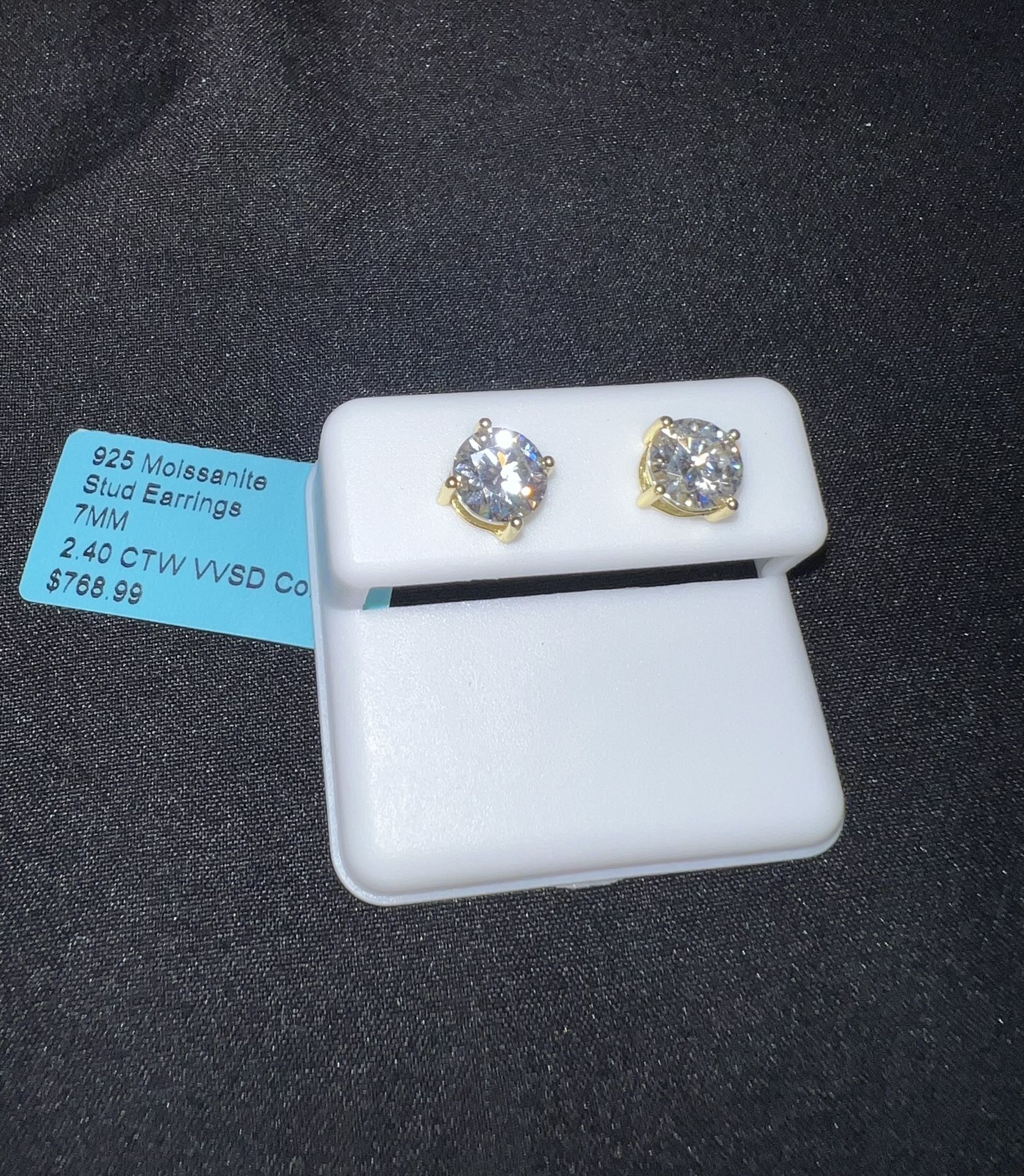 Moissanite Diamond Stud Earrings