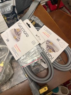 Kenmore 5-foot 3-prong power supply dryer cord packaged with strain relief hardware
