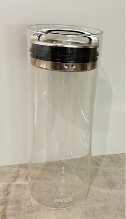 EVAK Glass Airtight Sealed Container Holds One Pound Coffee