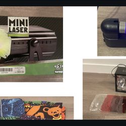 Mini Laser, Mini Strobe Light, Black lights (2), Tapestry