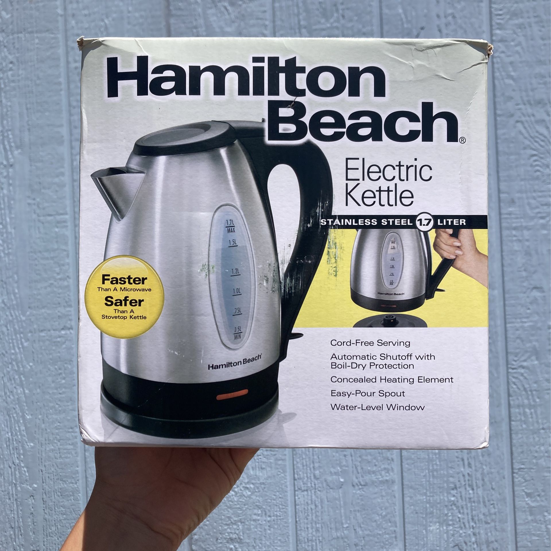 Hamilton Beach 1.7-Liter Electric Kettle - Stainless Steel