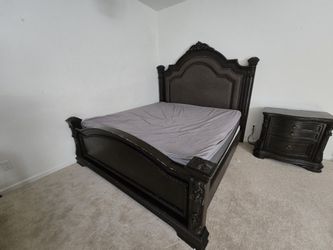 Ashley King Bed Set With Mattress  Box Spring 
