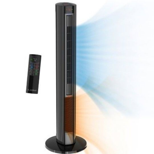 Tower Fan & Heater - Lasko 42" All Season Comfort Control Tower Fan & Heater in One ECO Mode 4 Speed