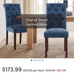 Beautiful Blue Dinning Chairs