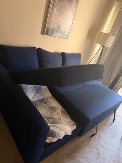 IKEA Blue Sectional Sleeper Sofa / Couch – Good Condition