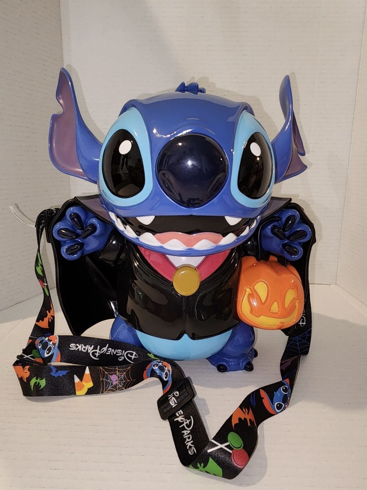 Disney Parks 2024 Halloween Stitch Vampire Popcorn Bucket NEW