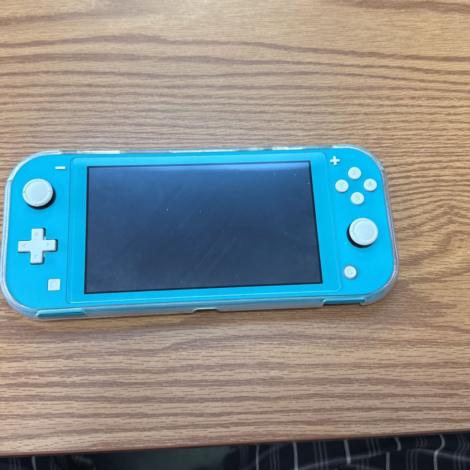 Nintendo Switch Lite Blue With Charger & Case & Memory Card 