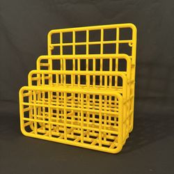 Vintage Yaffa Yellow Grid Organizer