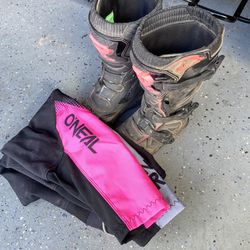 O’neal Girls MX 24” Pant and Boots (Size 4)