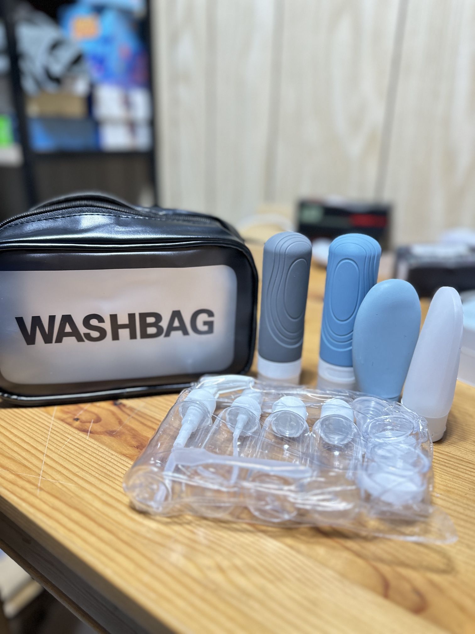 Travel Toiletry Clear Makeup Cosmetic Waterproof Hanging Unisex Zippered Washbag